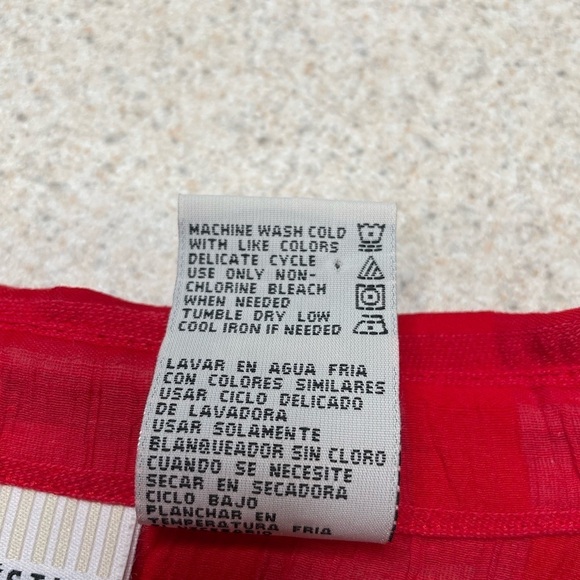 WHITE STAG 3/4 Sleeve Button Front Blouse Shirt Red Size XL - Picture 5 of 9